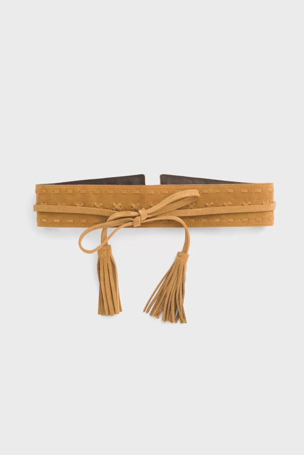 Pablo Accessoires | Ceintures | Ceinture corset en velours à nouer avec tressage décoratif - IRINA