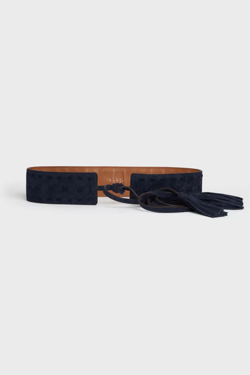 Pablo Accessoires | Shopping De Noël | Ceinture corset en velours à nouer avec tressage décoratif - IRINA