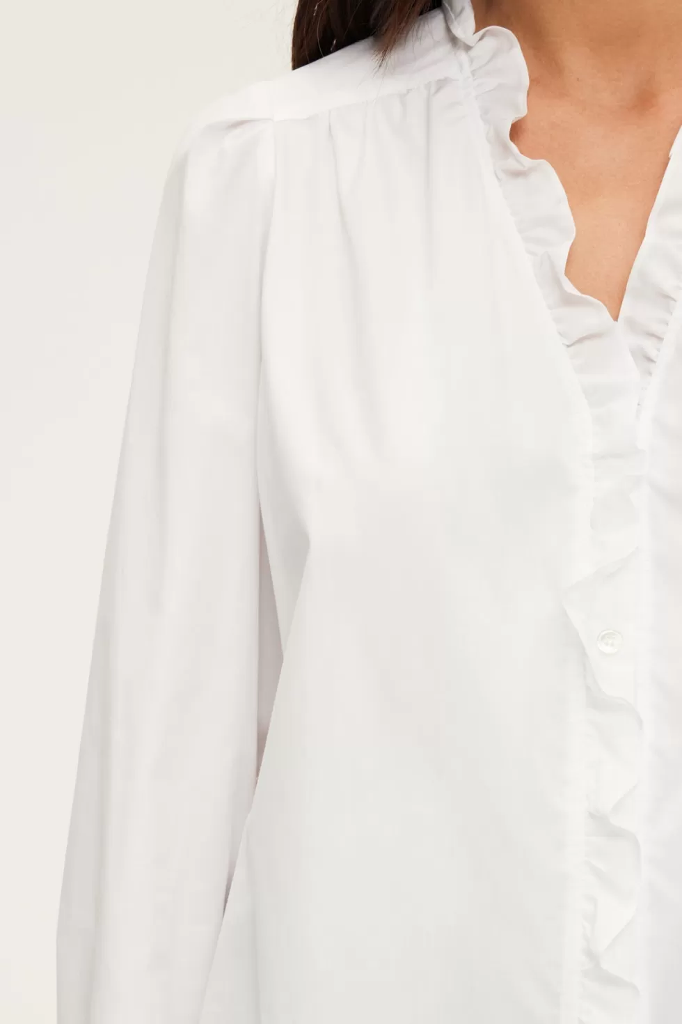 Pablo Chemises & Blouses | Party | Chemise en popeline de coton et volants - CALLISTO