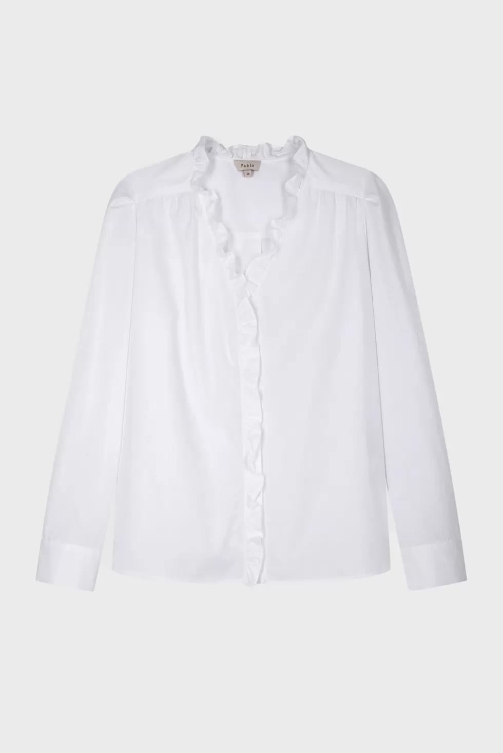 Pablo Chemises & Blouses | Party | Chemise en popeline de coton et volants - CALLISTO