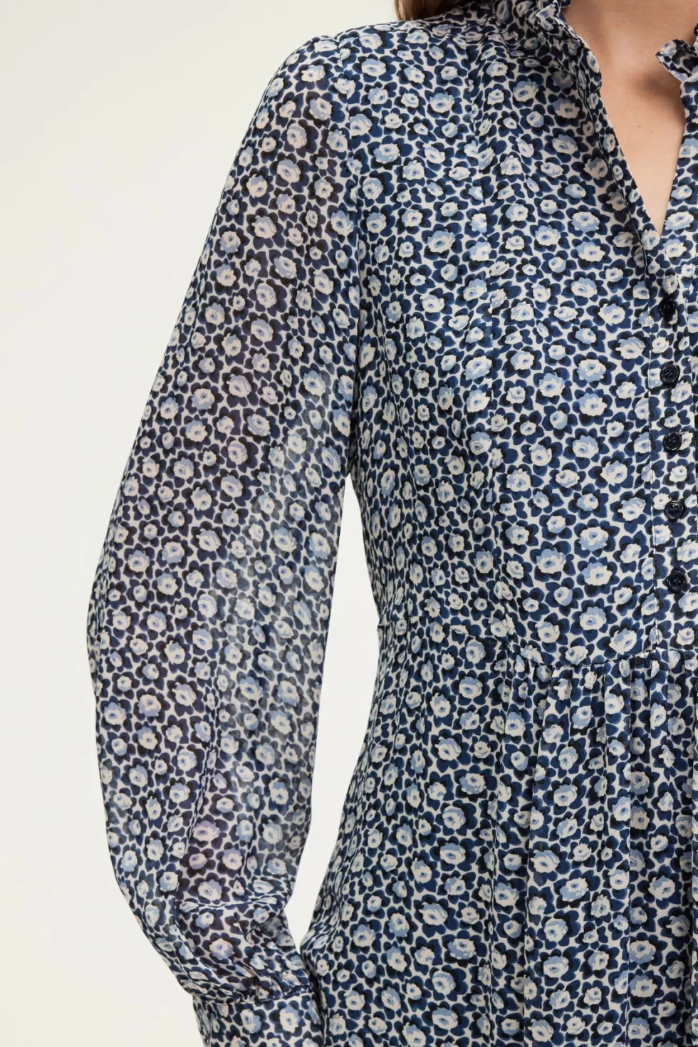 Pablo Robes | Robe courte imprimé floral bicolore - SHANA